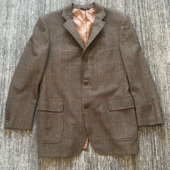 Brooks Brothers Wool / Cashmere Tweed Blazer, Size 40 Long *flaws - Picture 1 of 12